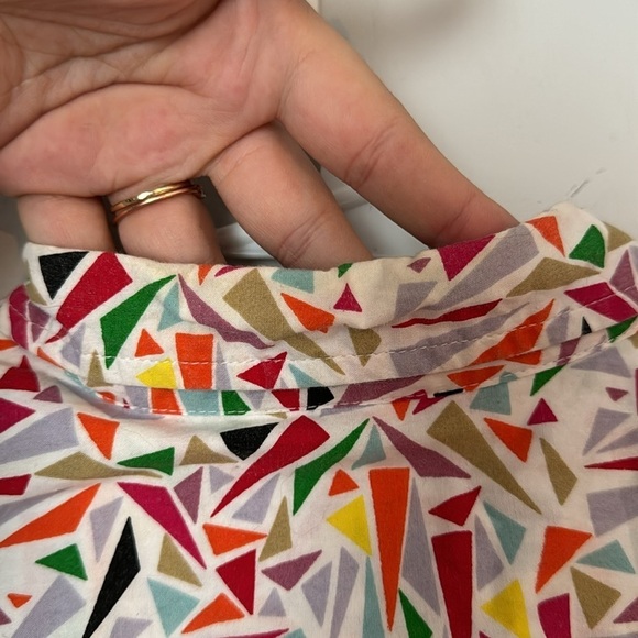 Alpha Beta Geometric Polo Collared Shirt Sz M - Picture 6 of 6